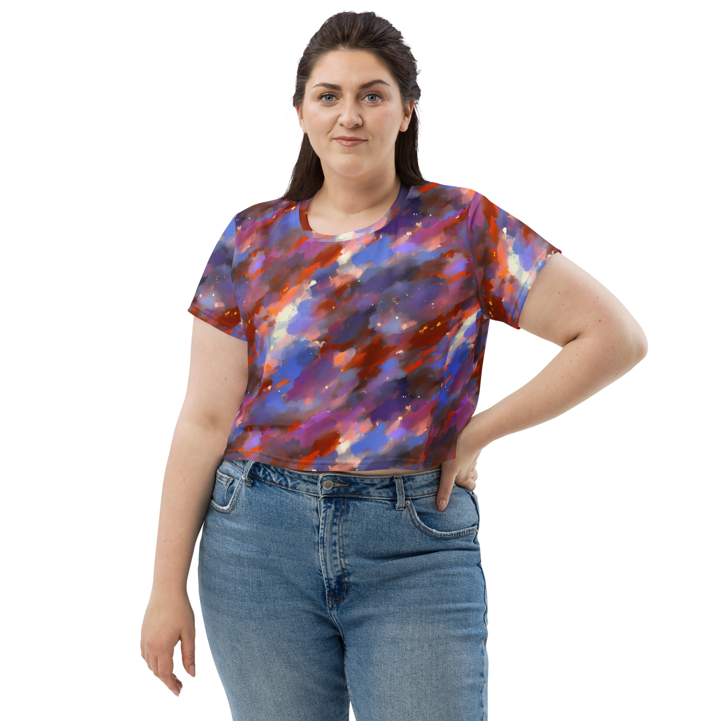 Women's Crop Tee - Celestial Brushstroke