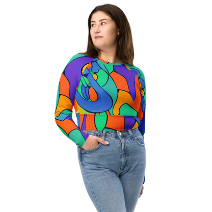 Long Sleeve Crop Top - Archipenko Dream