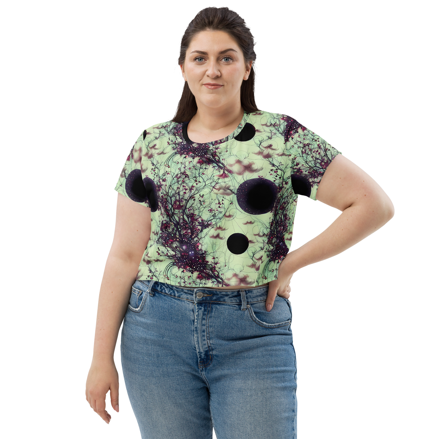 Women's Crop Tee - Celestial Bloom