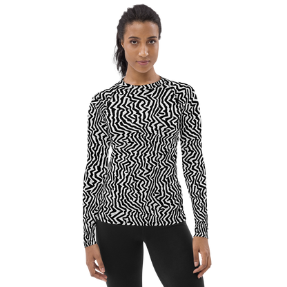 Women's Rash Guard - Static Swirl