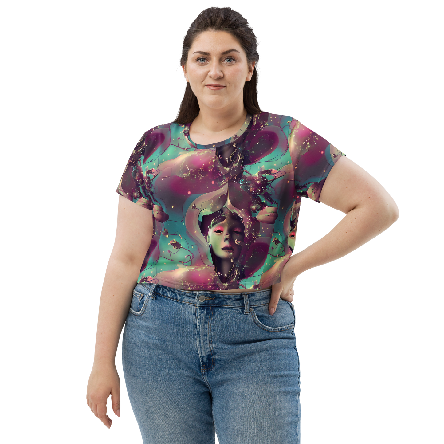 Women's Crop Tee - Nouveau Galaxy