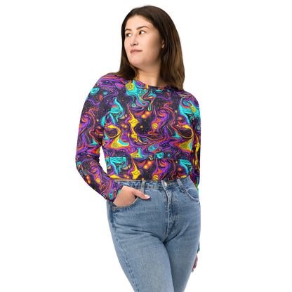 Long Sleeve Crop Top - Hutty Nebula