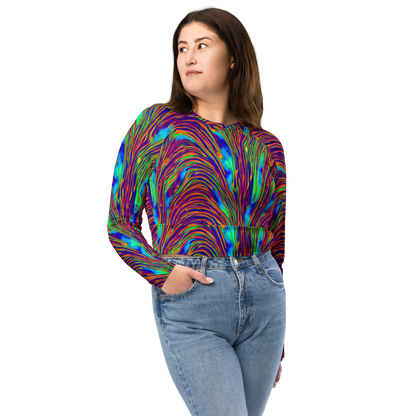 Long Sleeve Crop Top - Lux Waves