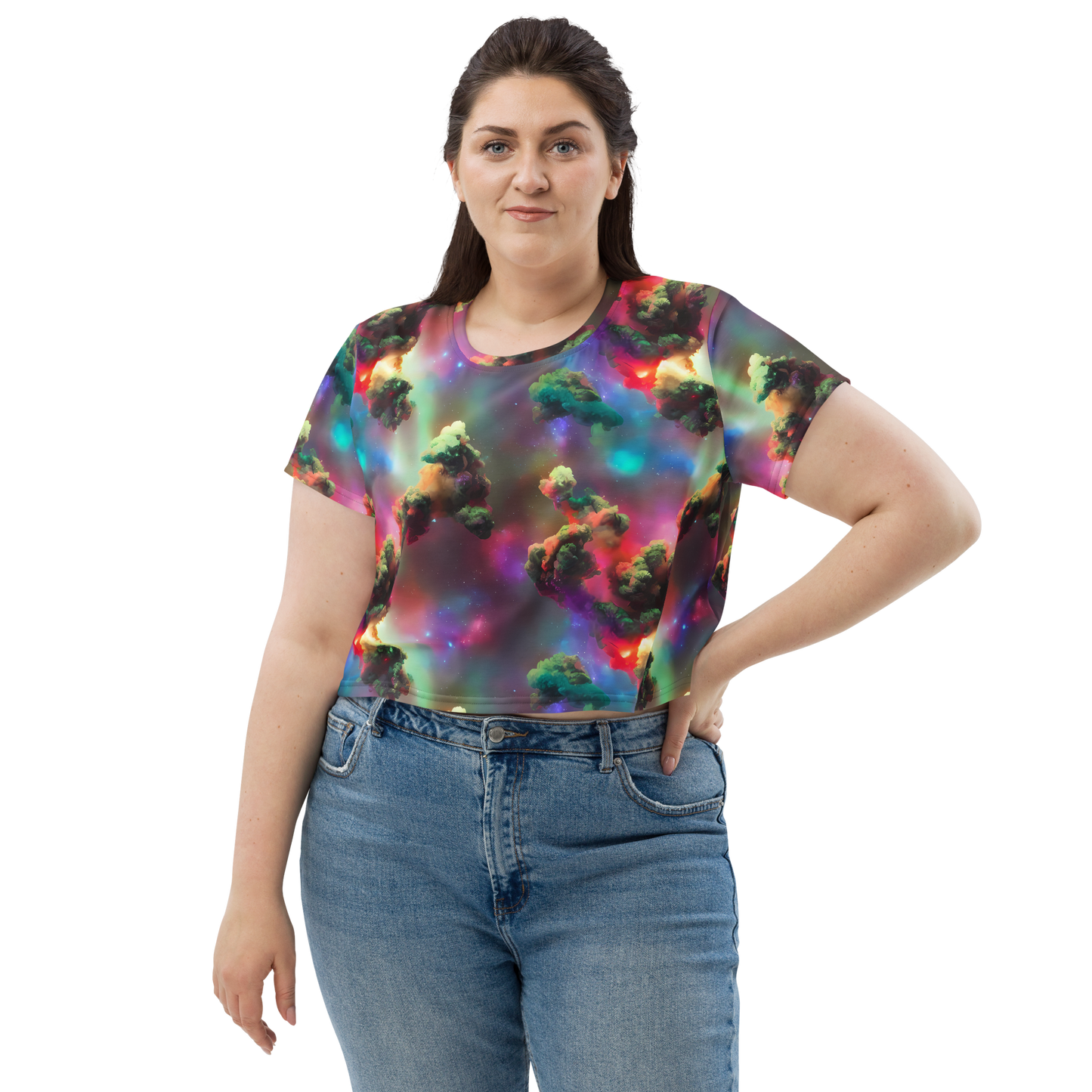 Women's Crop Tee - Nebula Dreams