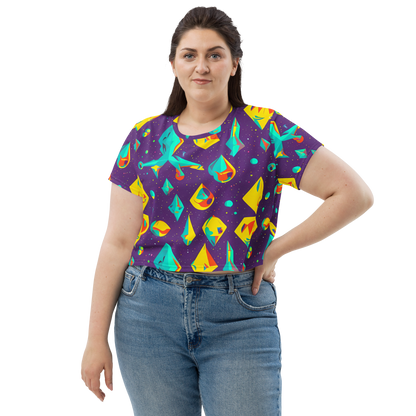 Women's Crop Tee - Cascading Prism