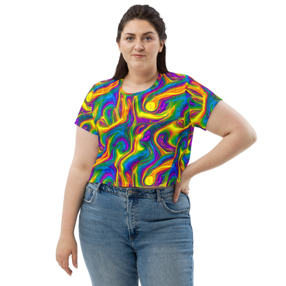 Women's Crop Tee - Electric Aurora