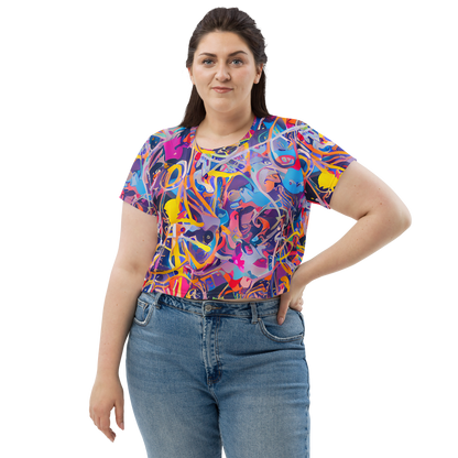 Women's Crop Tee - Vibrant Fusion