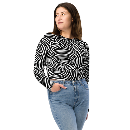 Long Sleeve Crop Top - Vortex Veins