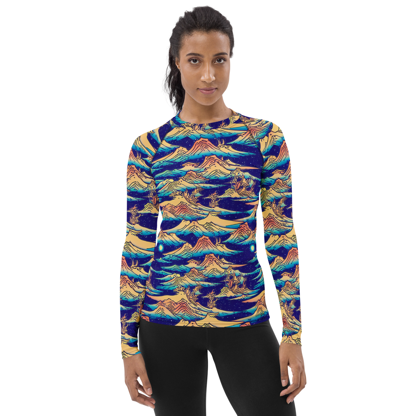 Women's Rash Guard - Mystical Mountain Mirage