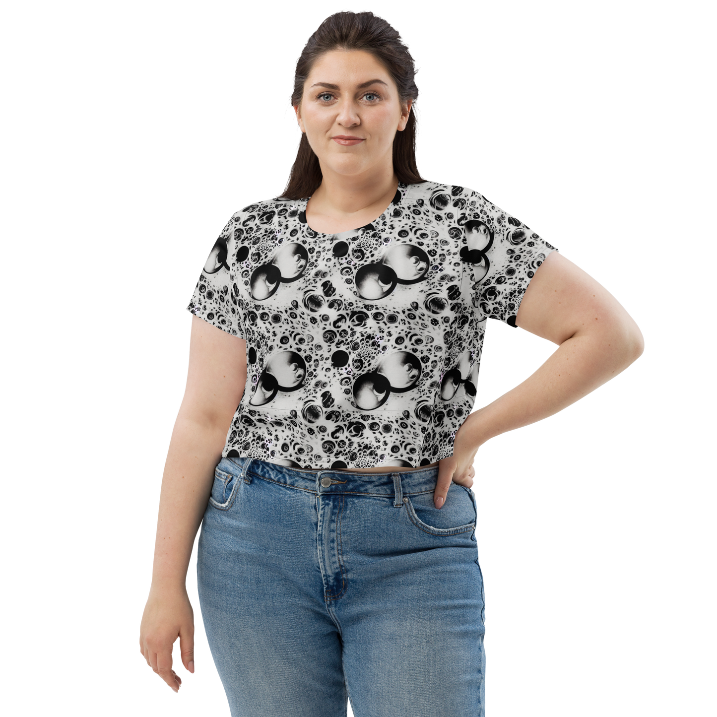 Women's Crop Tee - Crater Swirl