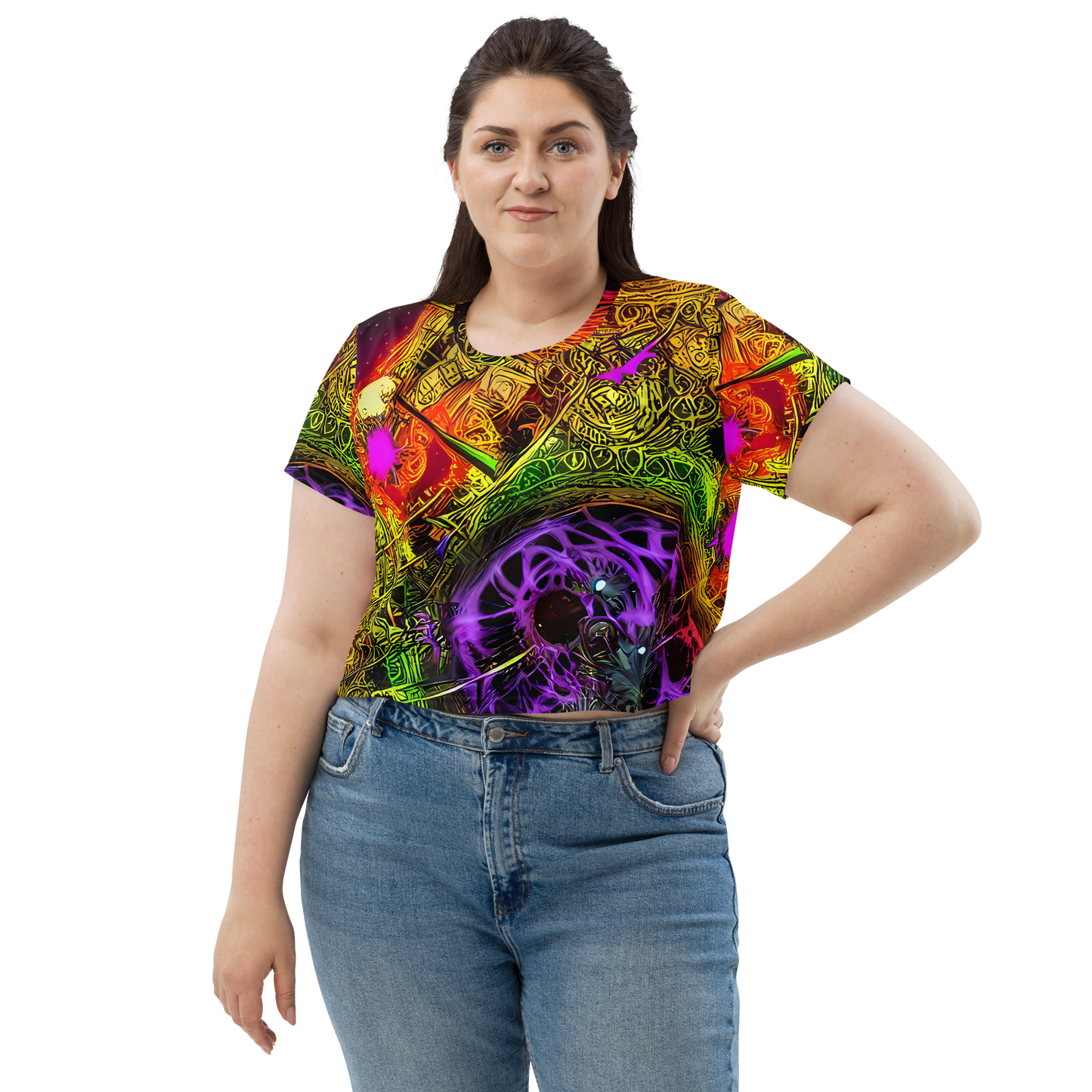 Women's Crop Tee - Neon Glyphworks