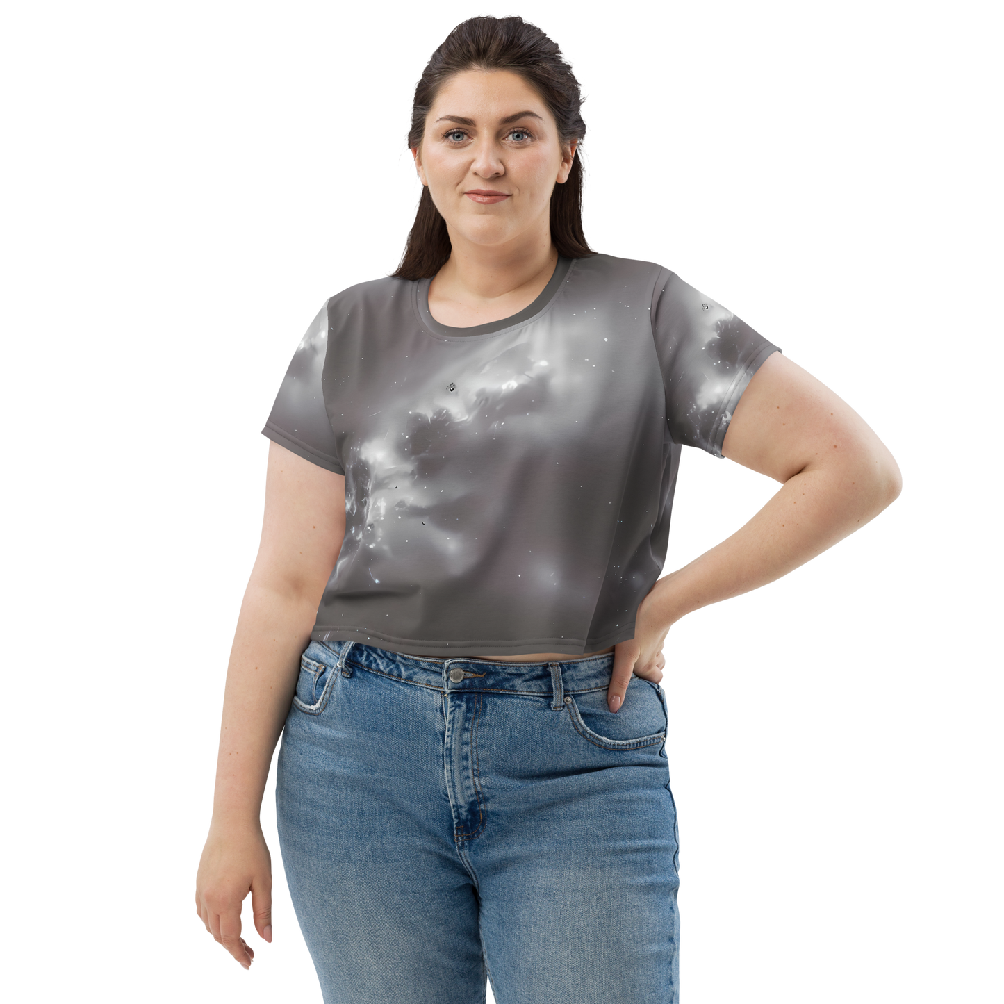 Women's Crop Tee - Silver Nebula