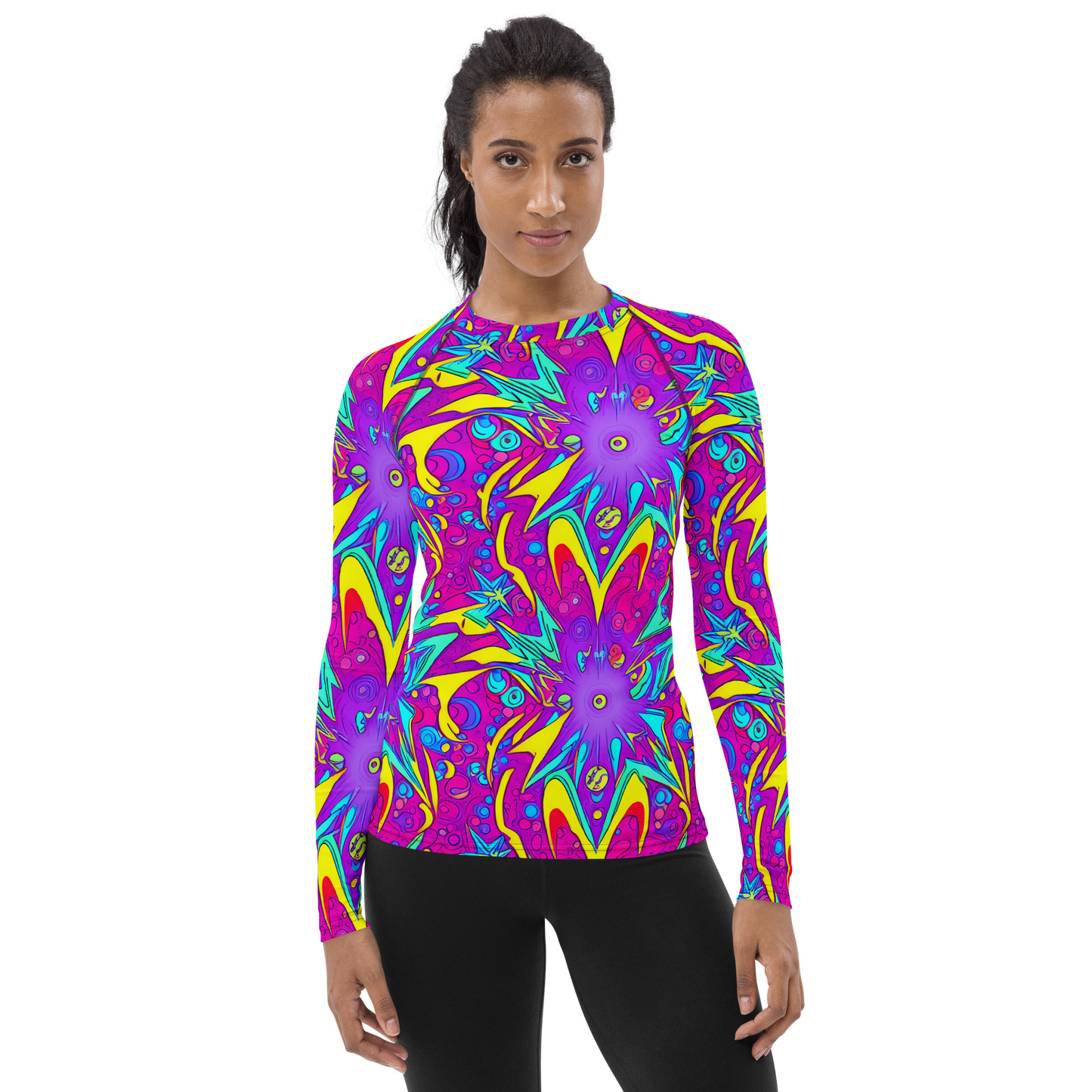 Women's Rash Guard - Nebula Radiance