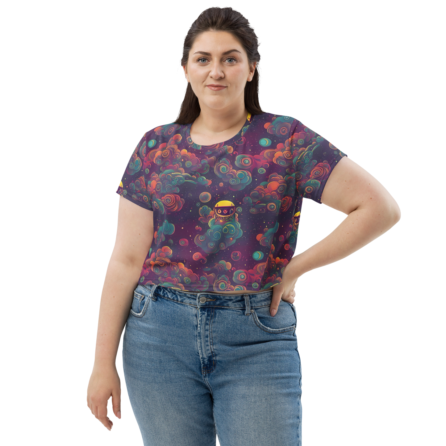 Women's Crop Tee - Nebula Dreamscape