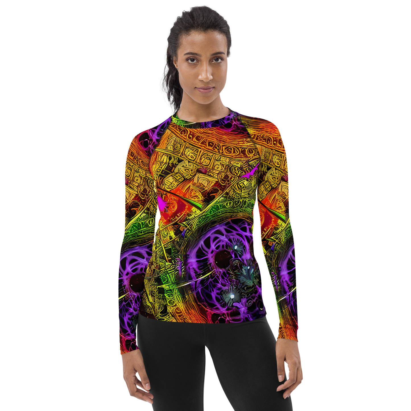 Women's Rash Guard - Neon Glyphworks