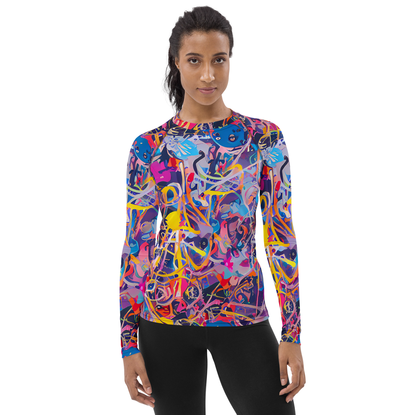 Women's Rash Guard - Vibrant Fusion
