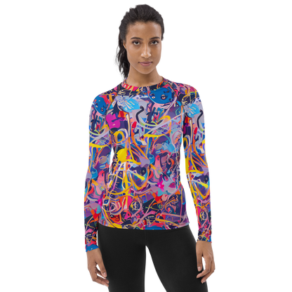 Women's Rash Guard - Vibrant Fusion