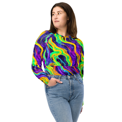 Long Sleeve Crop Top - Jackson Swirl