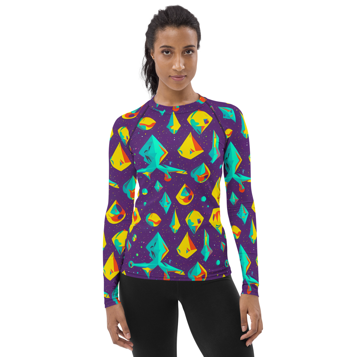 Women's Rash Guard - Cascading Prism