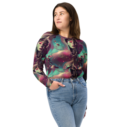 Long Sleeve Crop Top - Nouveau Galaxy