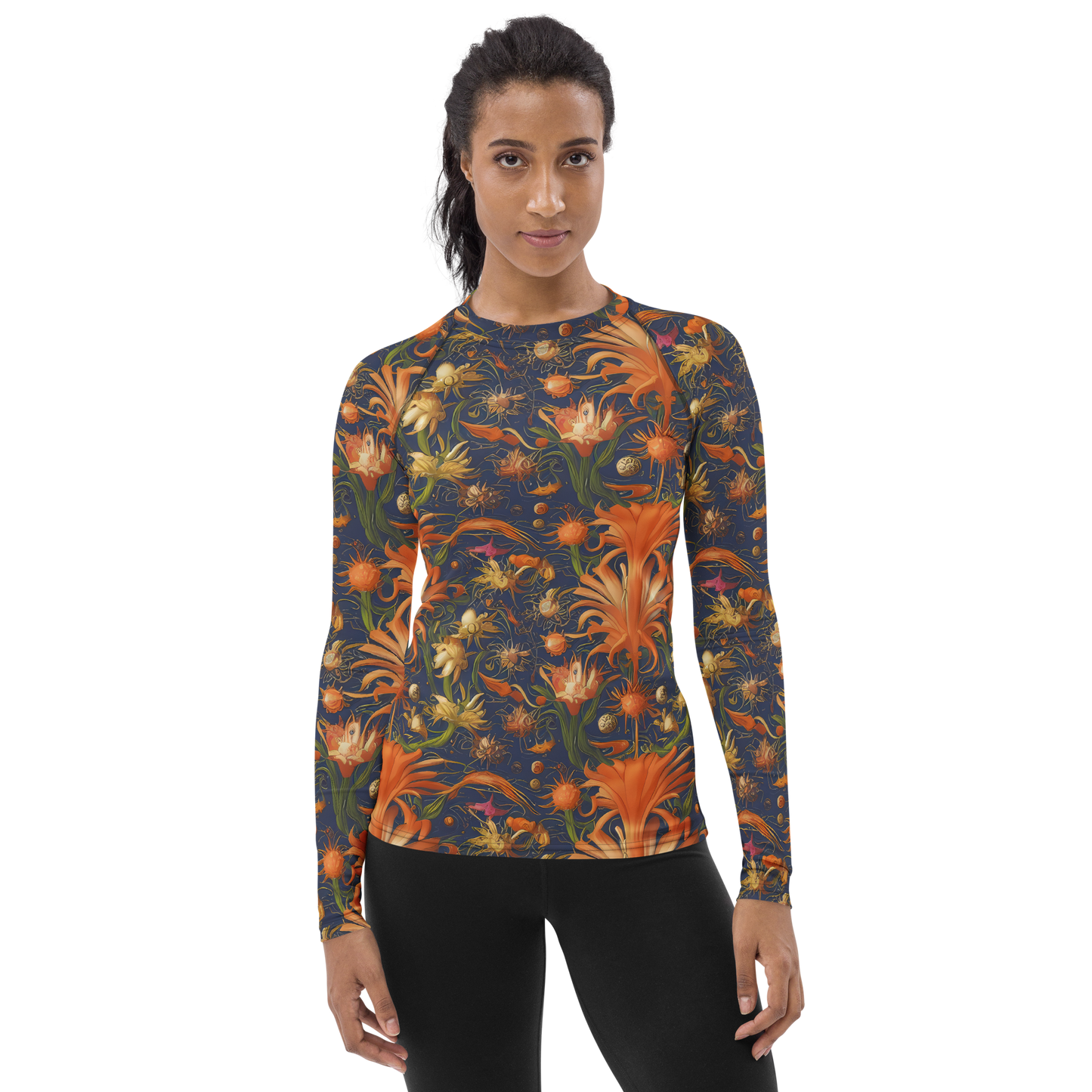 Women's Rash Guard - Stellar Blooms