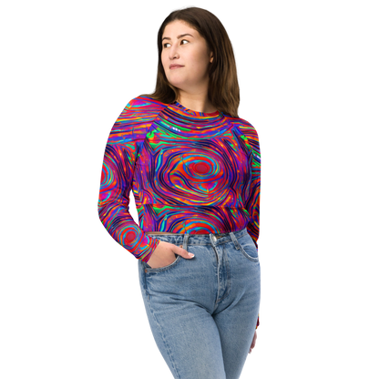 Long Sleeve Crop Top - Quantum Spiral