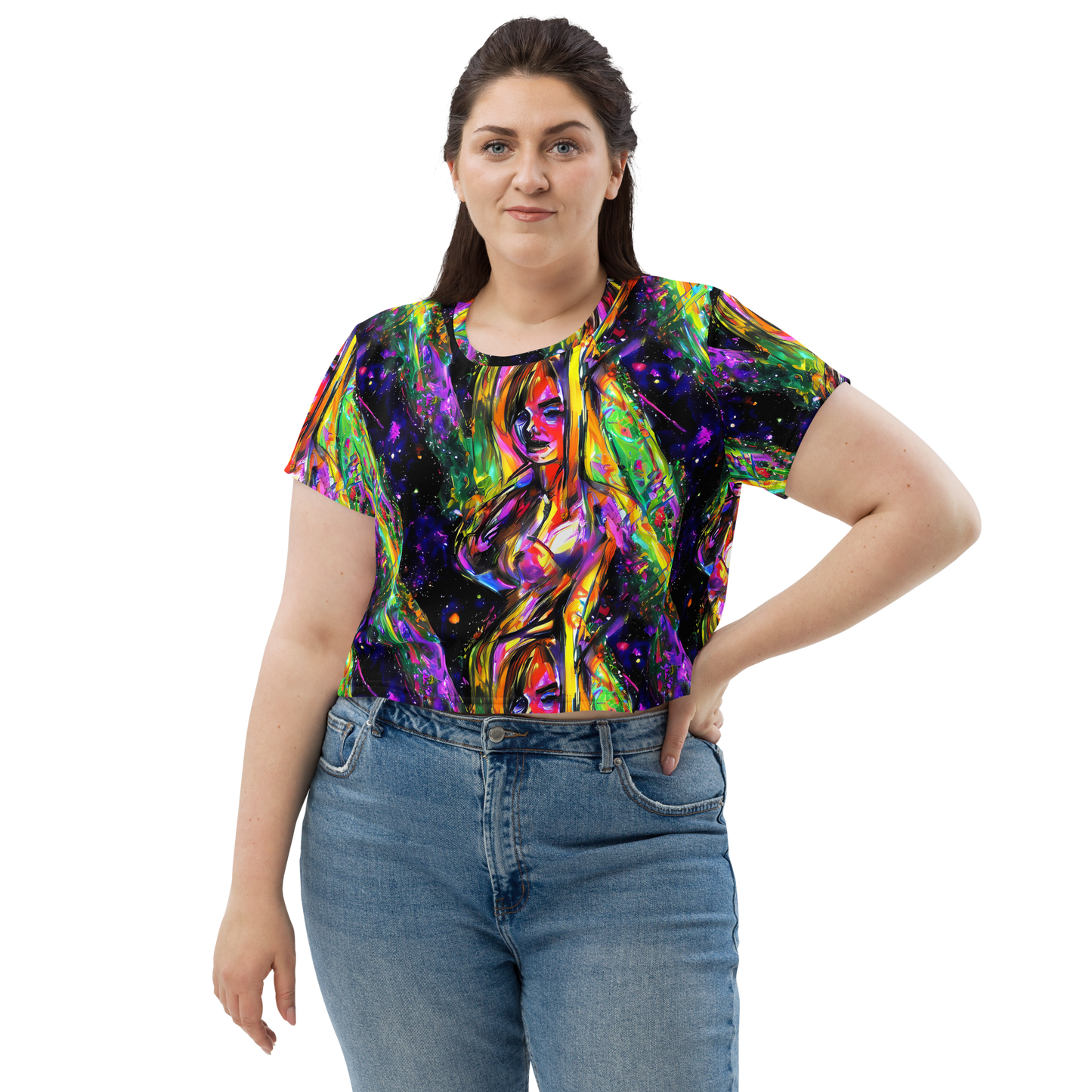 Women's Crop Tee - Galactic Flamenco