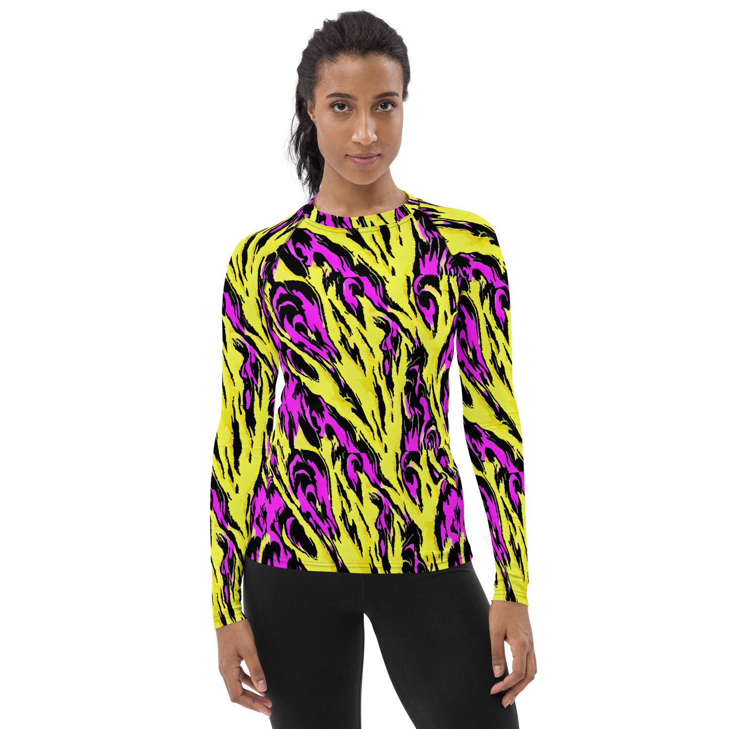 Women's Rash Guard - Neon Savanna