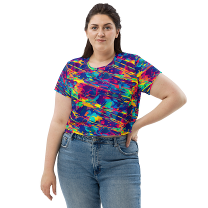 Women's Crop Tee - Spectrum Streaks