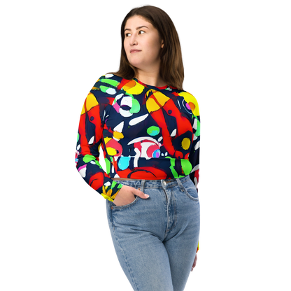 Long Sleeve Crop Top - Chagall's Dream