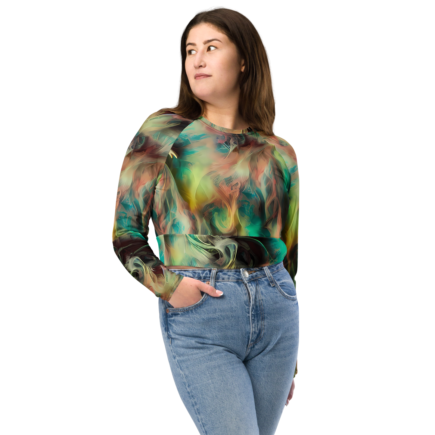 Long Sleeve Crop Top - Enchanted Fusion