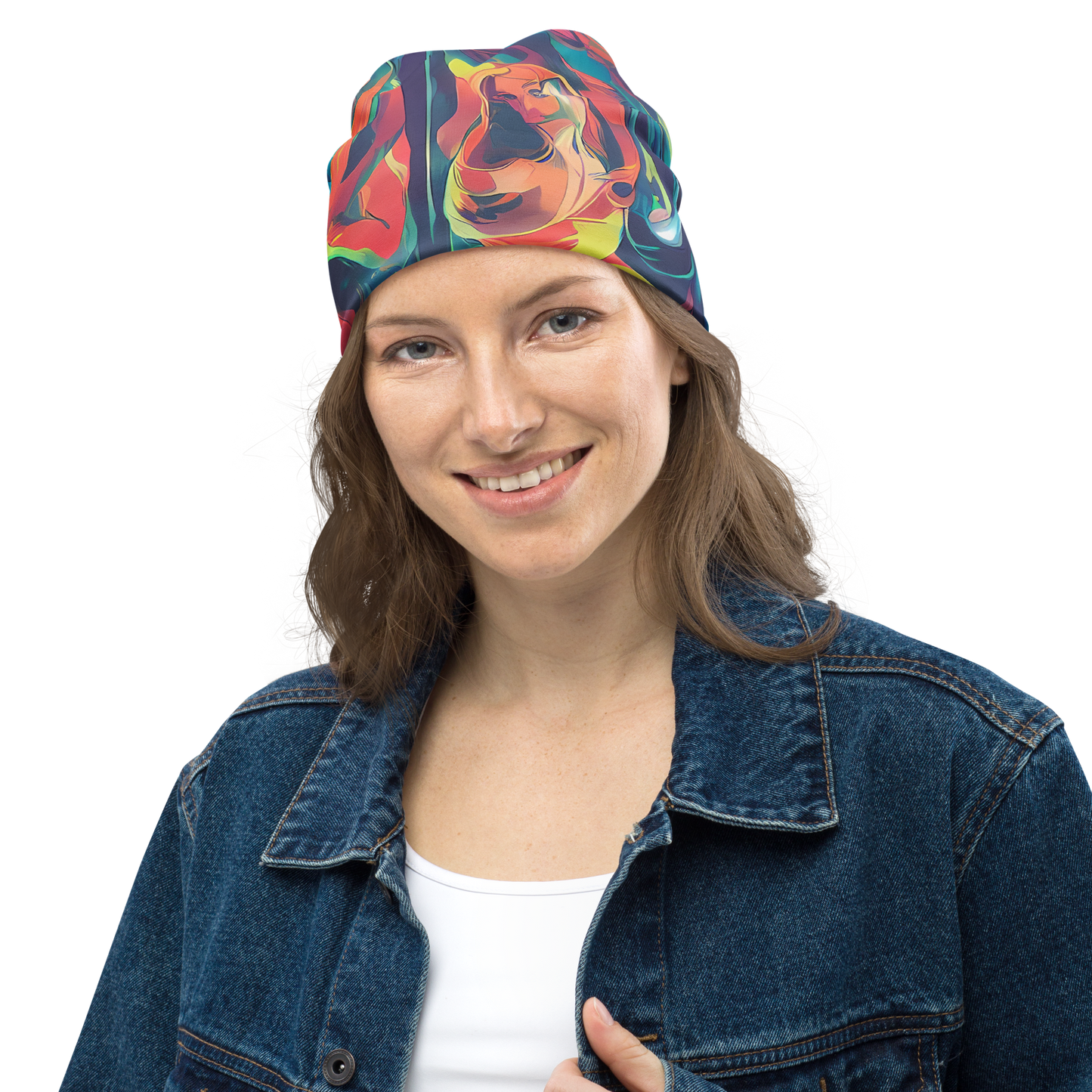 Beanie - Neon Aurora