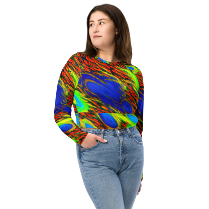 Long Sleeve Crop Top - Hodgkin's Blaze