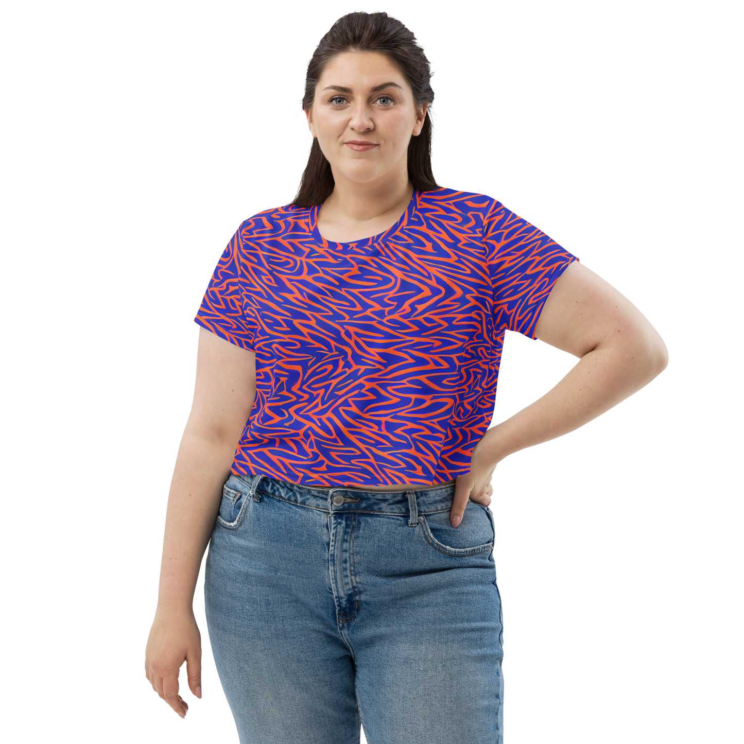 Women's Crop Tee - Sapphire Swirl