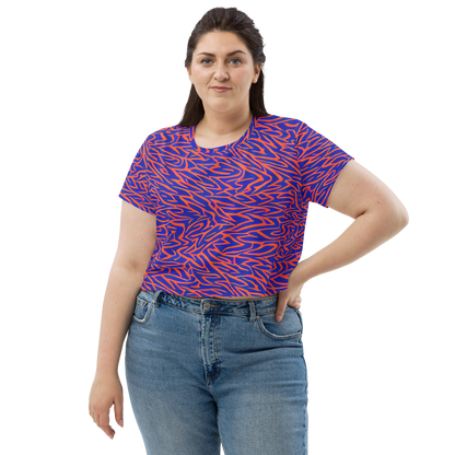 Women's Crop Tee - Sapphire Swirl