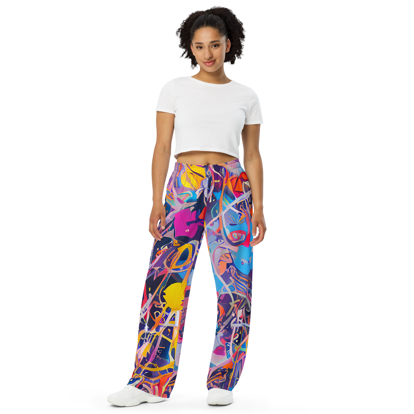 Wide-Leg Pants - Vibrant Fusion