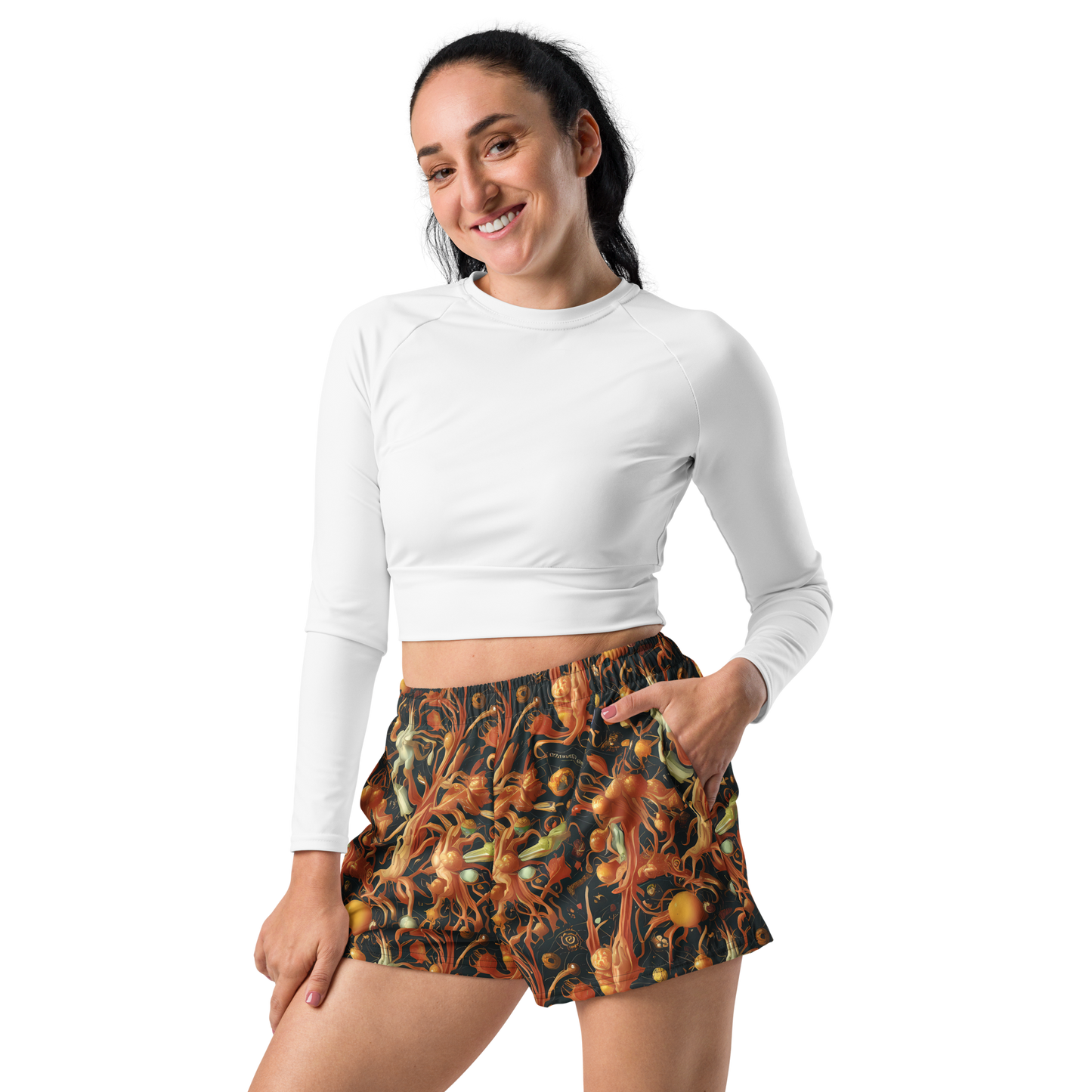 Women’s Athletic Shorts - Bosschaert's Nebula