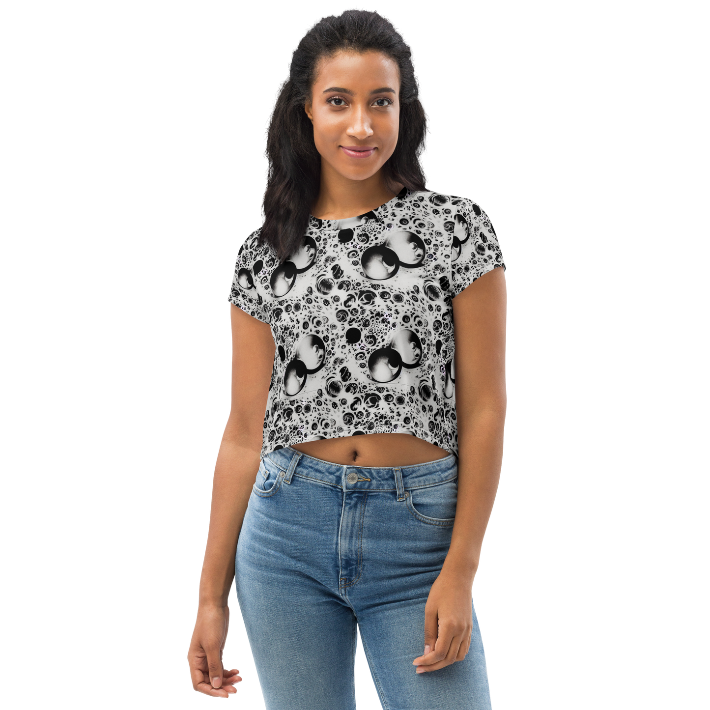 Women's Crop Tee - Crater Swirl