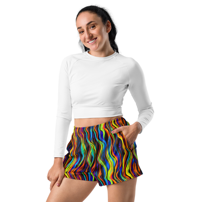 Women’s Athletic Shorts - Celestial Waves