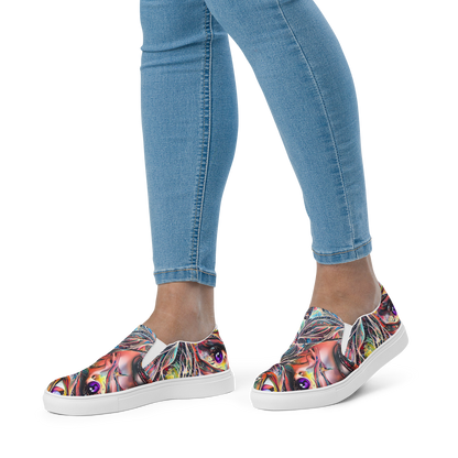 Women's Slip-On Canvas Shoes - Prismatic Reverie