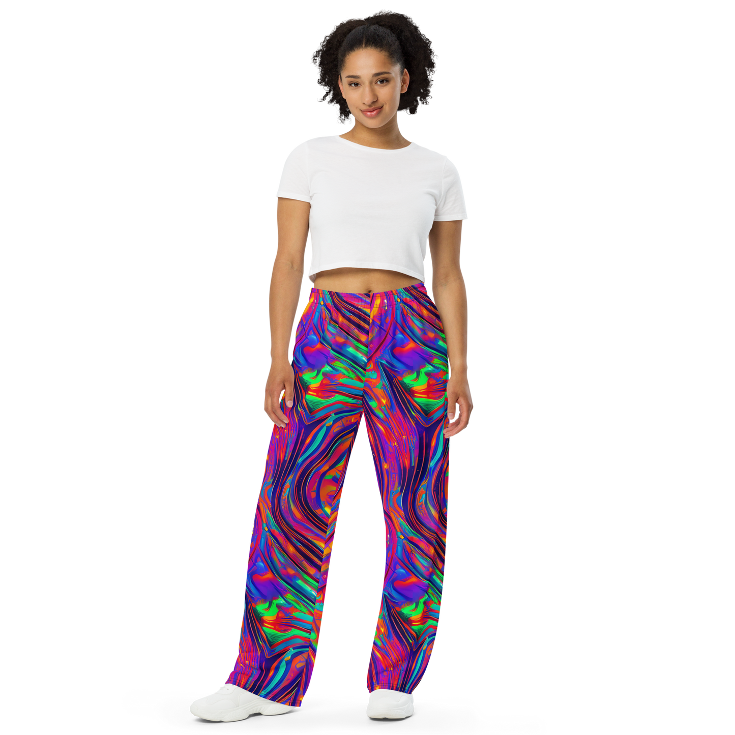 Wide-Leg Pants - Quantum Spiral