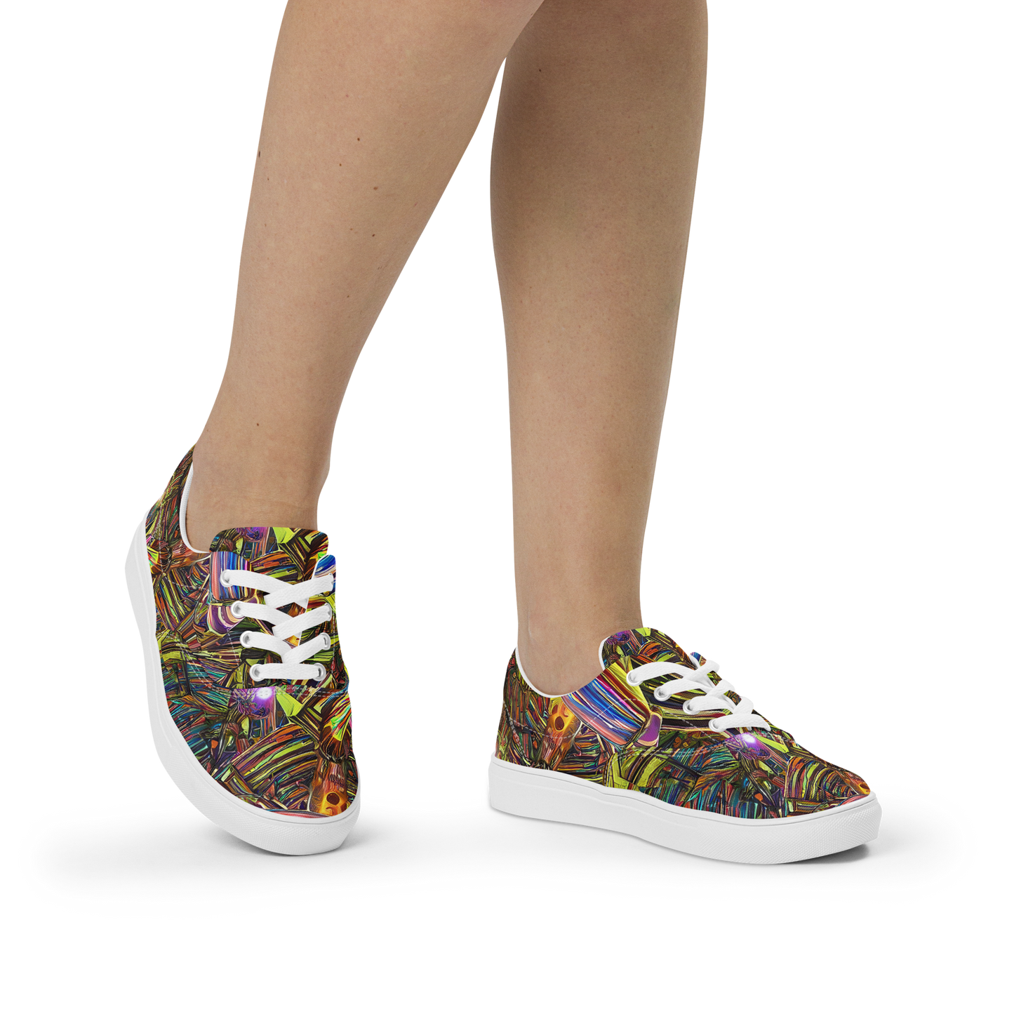 Women's Lace-Up Canvas Shoes - Quantum Palette