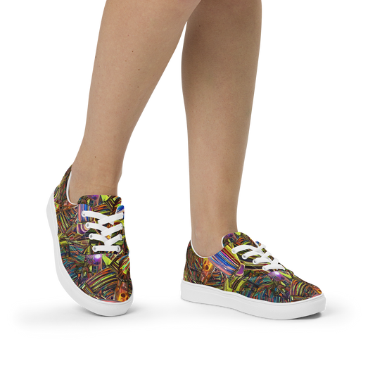 Women's Lace-Up Canvas Shoes - Quantum Palette