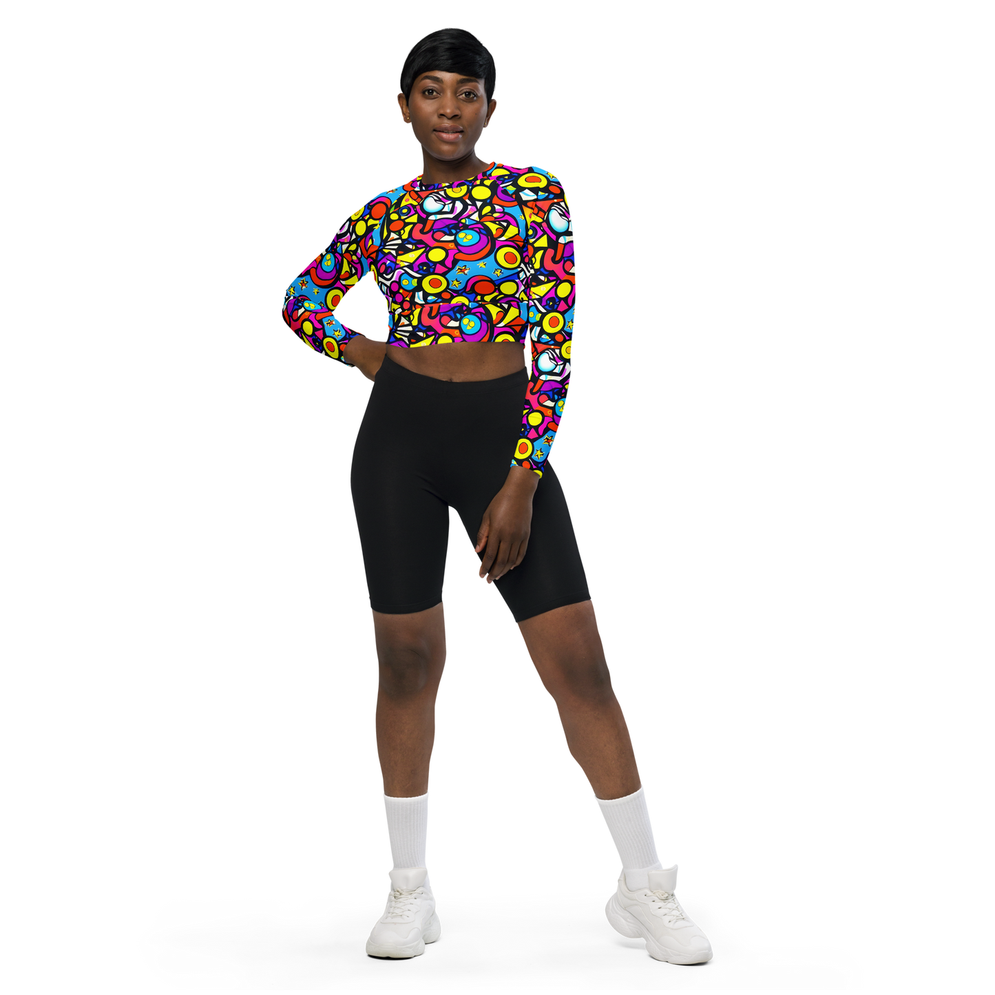 Long Sleeve Crop Top - Eclectic Fantasy