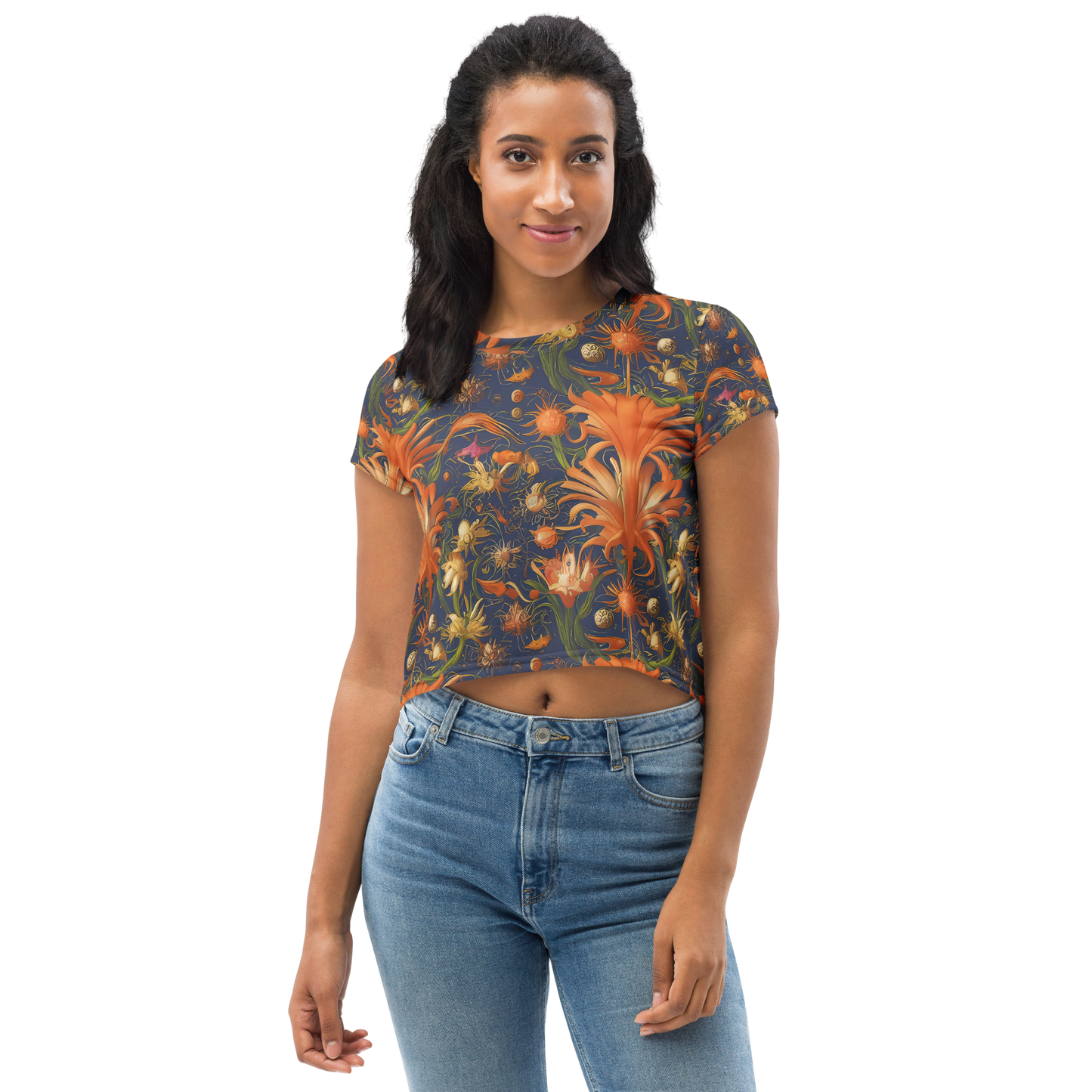 Women's Crop Tee - Stellar Blooms