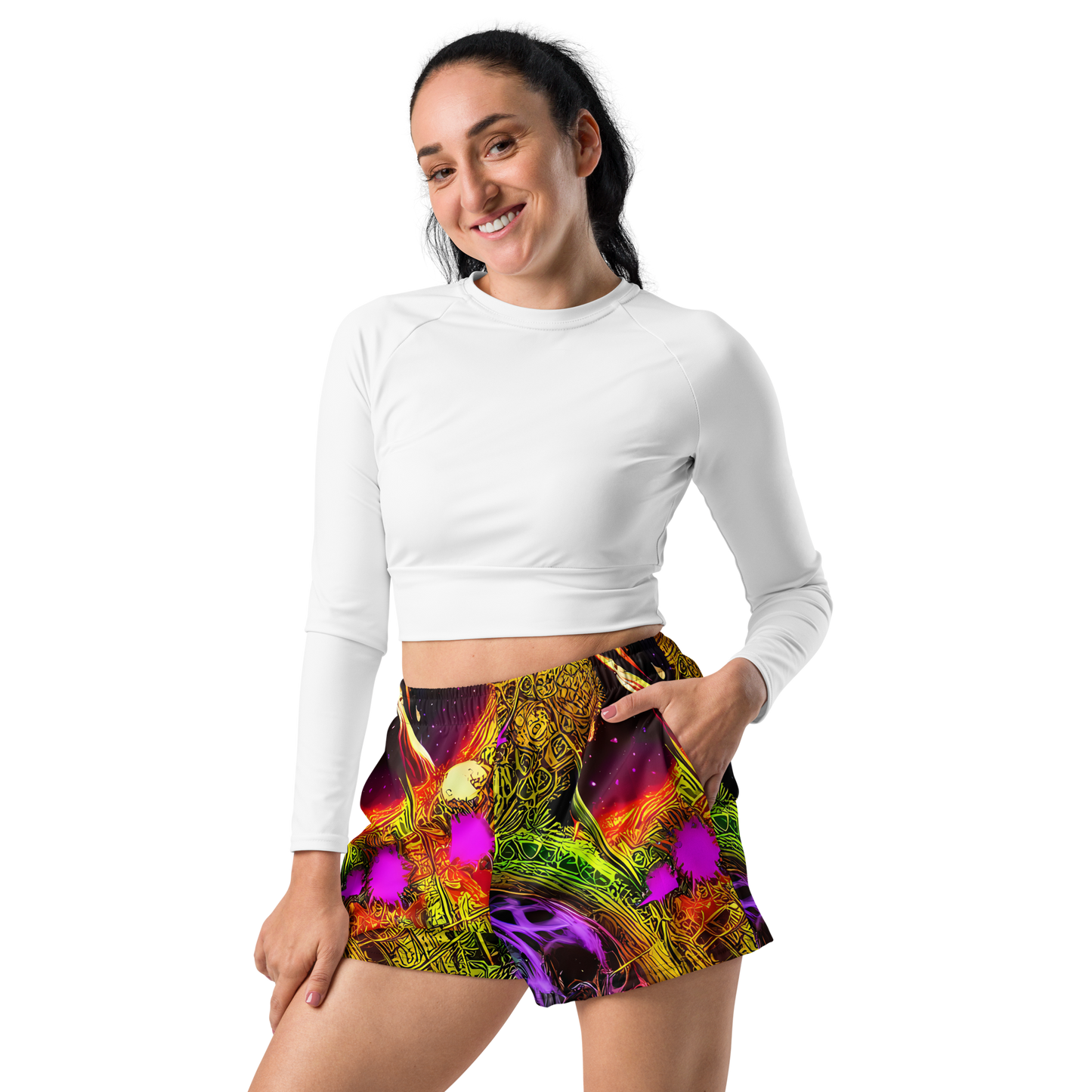 Women’s Athletic Shorts - Neon Glyphworks