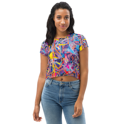 Women's Crop Tee - Vibrant Fusion