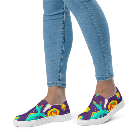 Women's Slip-On Canvas Shoes - Cascading Prism