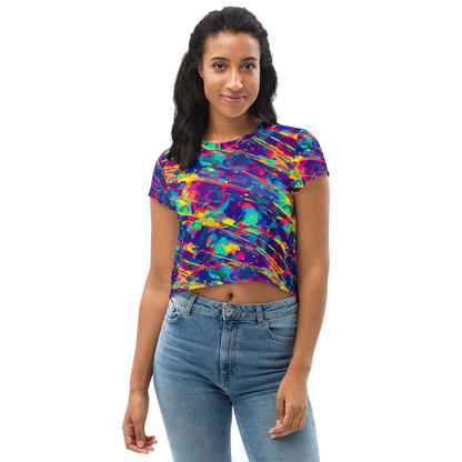 Women's Crop Tee - Spectrum Streaks