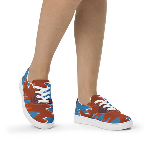 Women's Lace-Up Canvas Shoes - Desert Vortex